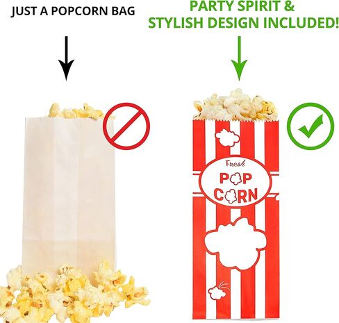 مغرفة الفشار الأحمر من كوزينيوم، 16 أونصة، أكياس نعرات وفشار in Kuwait