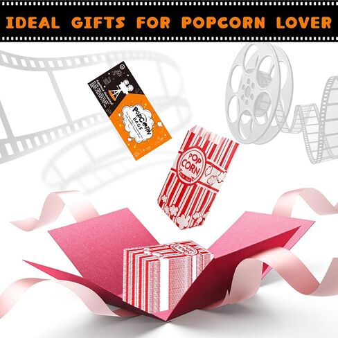 GUANFU Paper Popcorn Bags Bulk - 1oz Popcorn Bags Individual Servings Popcorn Machine Supplies for Movie Night Carnival Theme Party Disposable Pop Corn Snack Bag for Theater Style Popcorn Maker(100) in Saudi Arabia