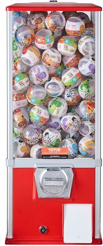 آلة VEVOR Gumball للأطفال، آلة بيع منزلية بارتفاع 25 بوصة، موزع كرات نطاطة PS، تحمل 230 كبسولة، آلة علكة مستطيلة لمتاجر الألعاب، بنك Gumball يعمل بقطع النقود المعدنية، أزرق in Kuwait