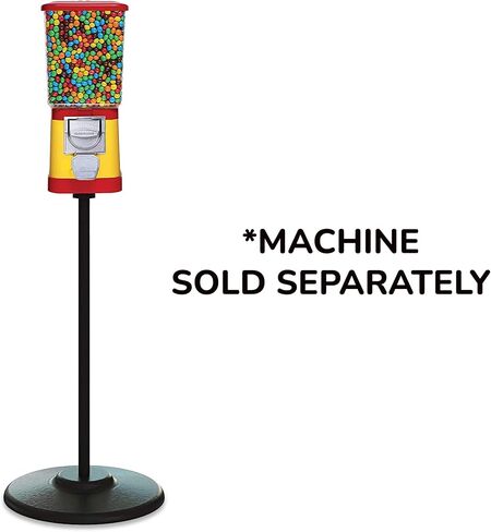 Single Black Metal Stand with Square Base for Candy Gumball Bulk Vending Machines in Kuwait