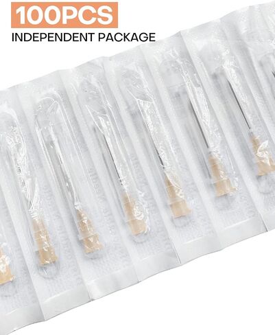 100Pcs 18Ga 1 Inch Needle Luer Lock Industrial Accessories, Individual Package Lab Tools for Measuring, Refilling Inks, Plant and Industry in Saudi Arabia