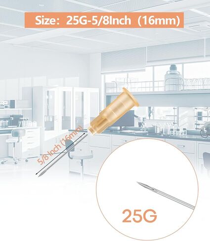 100Pcs 18Ga 1 Inch Needle Luer Lock Industrial Accessories, Individual Package Lab Tools for Measuring, Refilling Inks, Plant and Industry in Saudi Arabia