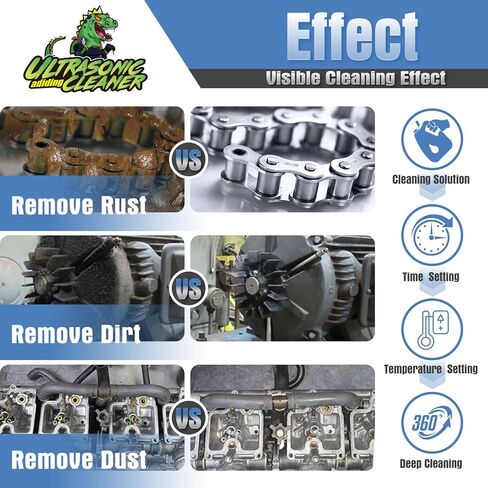 منظف ​​الأجزاء بالموجات فوق الصوتية من Adiding، منظف صوتي مطور بقدرة 120 واط مع سخان ومؤقت رقمي، آلة تنظيف مختبر منظف المجوهرات الاحترافية 45 كيلو هرتز مع سلة لعملات لوحة دوائر المكربن، 3 لتر in Kuwait