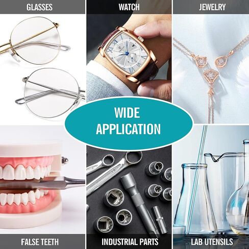 منظفات بالموجات فوق الصوتية 2 لتر آلة تنظيف المجوهرات بالموجات فوق الصوتية مع مؤقت وسخان، 40 كيلو هرتز، منظفات بالموجات فوق الصوتية معمل احترافي من الفولاذ المقاوم للصدأ لأجزاء النظارات وتنظيف الساعات in Saudi Arabia