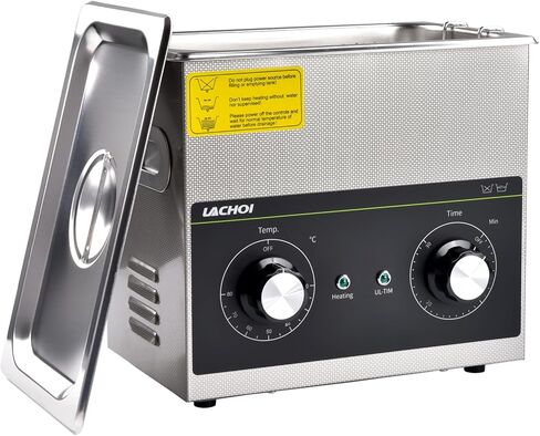 منظفات بالموجات فوق الصوتية 2 لتر آلة تنظيف المجوهرات بالموجات فوق الصوتية مع مؤقت وسخان، 40 كيلو هرتز، منظفات بالموجات فوق الصوتية معمل احترافي من الفولاذ المقاوم للصدأ لأجزاء النظارات وتنظيف الساعات in Kuwait