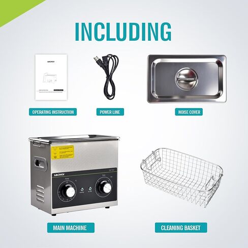 منظفات بالموجات فوق الصوتية 2 لتر آلة تنظيف المجوهرات بالموجات فوق الصوتية مع مؤقت وسخان، 40 كيلو هرتز، منظفات بالموجات فوق الصوتية معمل احترافي من الفولاذ المقاوم للصدأ لأجزاء النظارات وتنظيف الساعات in Kuwait