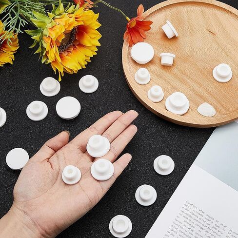 GORGECRAFT 20PCS 5 Sizes White Waterproof Silicone Stopper Bottle Seal Plug Tube Plug Reusable Replacement Bottle Stopper Silicone Hole Plug End Cover Caps Fit for 14 16 17 18 21 mm Hole in Saudi Arabia