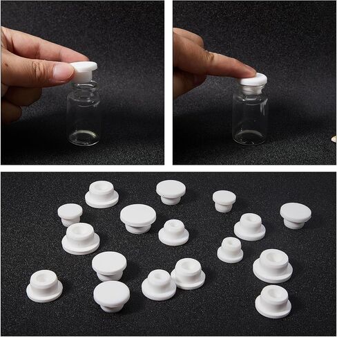 GORGECRAFT 20PCS 5 Sizes White Waterproof Silicone Stopper Bottle Seal Plug Tube Plug Reusable Replacement Bottle Stopper Silicone Hole Plug End Cover Caps Fit for 14 16 17 18 21 mm Hole in Saudi Arabia