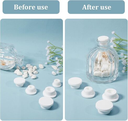 GORGECRAFT 20PCS 5 Sizes White Waterproof Silicone Stopper Bottle Seal Plug Tube Plug Reusable Replacement Bottle Stopper Silicone Hole Plug End Cover Caps Fit for 14 16 17 18 21 mm Hole in Saudi Arabia