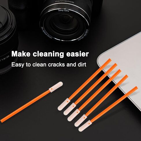 Wellgler's 100pcs Foam Cleaning Swabs, Multi-Purpose Cleanroom Foam Tip, Cleaning Swab Kitip,Lab Swabs. in Saudi Arabia