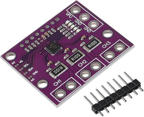 2 قطعة I2C INA3221 مستشعر مراقبة الجهد الحالي ثلاثي القنوات إعادة INA219 وحدة مع كابل (أرجواني) in Saudi Arabia