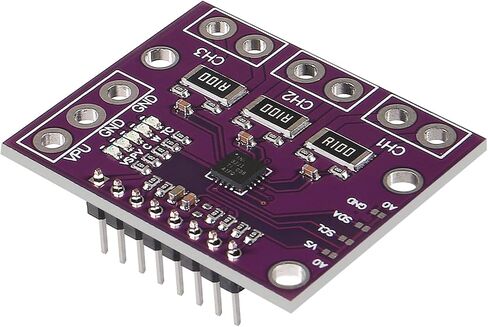 2 قطعة I2C INA3221 مستشعر مراقبة الجهد الحالي ثلاثي القنوات إعادة INA219 وحدة مع كابل (أرجواني) in Saudi Arabia