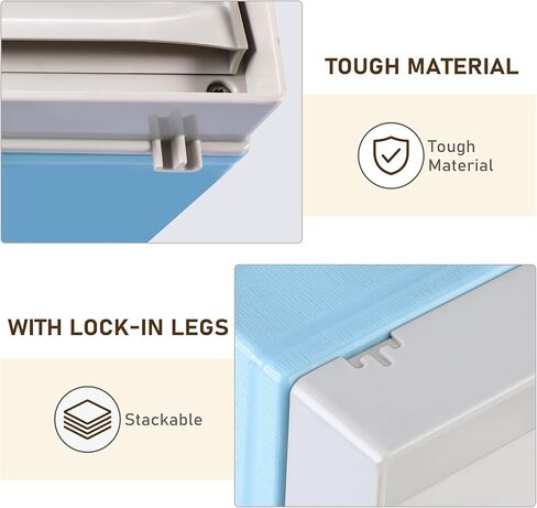 4E's USA علبة تخزين الأنسجة - خزانة كاسيت الأنسجة مع ستة أدراج مقاومة للصدمات، وحدة تخزين الأنسجة القابلة للتكديس، تحمل ما يصل إلى 2100 علبة مناديل لكل خزانة in Kuwait