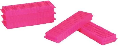 SP Bel-Art Reversible PCR وحامل أنبوب الطرد المركزي الصغير؛ لأنابيب 0.2 مل أو 1.5-2.0 مل، 80 مكان، وردي فلورسنت (عبوة من 5) (F18845-0016) in Kuwait