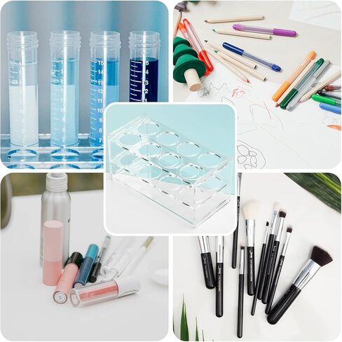 8 Holes Test Tube Rack,Transparent Acrylic Test Rack 50ML in Saudi Arabia