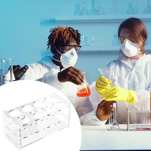 8 Holes Test Tube Rack,Transparent Acrylic Test Rack 50ML in Saudi Arabia