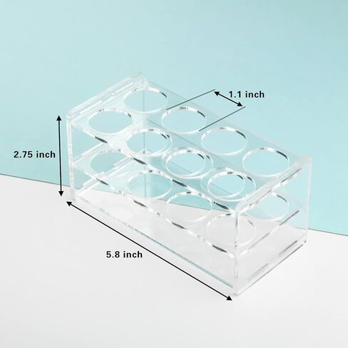8 Holes Test Tube Rack,Transparent Acrylic Test Rack 50ML in Saudi Arabia