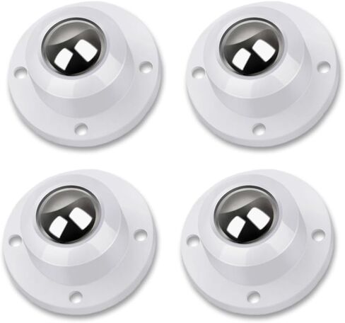 Self Adhesive Caster Wheels for Furniture,Storage Box,Trash Can,PC Stainless Steel Universal Pulley 360 Degree Rotating Adhesive Caster Wheels 1 Inch Low Profile Swivel Wheels Black 4 Pack in Saudi Arabia
