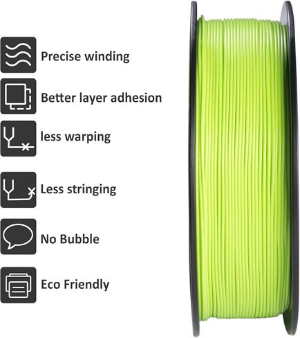 Geeetech Silk PLA Filament 1.75mm for 3D Printer, Metal-Like Shiny Consumable 1kg (2.2lbs) 1 Spool, Dimensional Accuracy +/- 0.03 mm,Metallic Silver in Kuwait