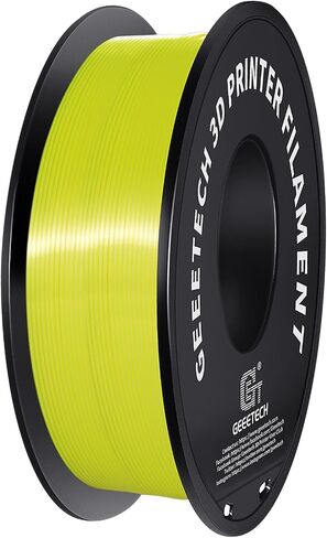 Geeetech Silk PLA Filament 1.75mm for 3D Printer, Metal-Like Shiny Consumable 1kg (2.2lbs) 1 Spool, Dimensional Accuracy +/- 0.03 mm,Metallic Silver in Kuwait