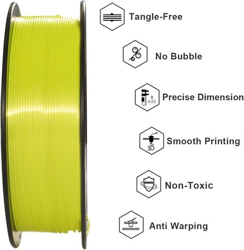Geeetech Silk PLA Filament 1.75mm for 3D Printer, Metal-Like Shiny Consumable 1kg (2.2lbs) 1 Spool, Dimensional Accuracy +/- 0.03 mm,Metallic Silver in Kuwait