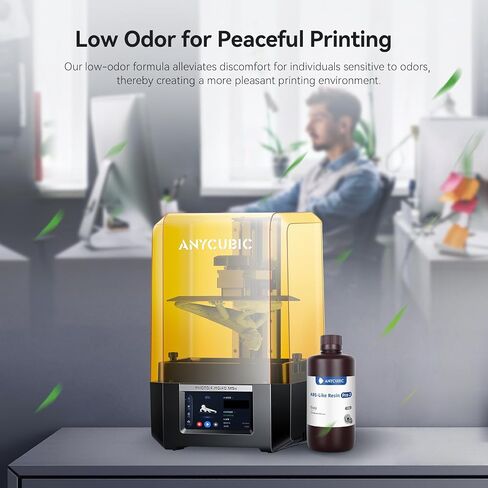 ANYCUBIC ABS-Like الراتنج Pro 2، راتنج طابعة ثلاثي الأبعاد مطور بدقة 8K مع قوة ومتانة معززة، دقة عالية، رائحة منخفضة، توافق واسع لجميع طابعات LCD الراتنج ثلاثية الأبعاد (رمادي، 1 كجم) in Saudi Arabia