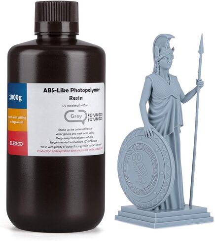 ELEGOO ABS-Like 3D Printer Resin LCD UV-Curing Resin 405nm Standard Photopolymer Resin for LCD 3D Printing Grey 1000g in Saudi Arabia