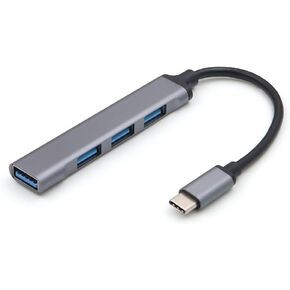 USB Hub, USB 3.0 Hub Aluminum Alloy Ultra Slim USB Splitter, Portable 4 Port USB Extender, USB Hub for Laptop, PC, MacBook, iMac, Surface Pro, Mac Pro, Flash Drive, XPS in Saudi Arabia