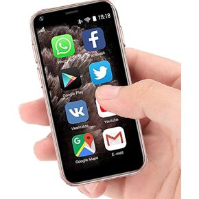 Longben Mini Smartphone Unlocked Cell Phone 2.5 Inch Android 3G Small Mobile Child Quad Core 2G+16G Small Phone Dual SIM (Black) in Kuwait