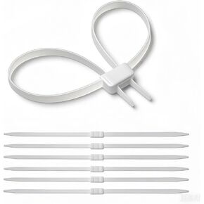 6 PCS Hand Cuffs, Heavy Duty Zip Tie Handcuffs Law Enforcement, Restraint Disposable Nylon Double Cable Cuffs, Firm, Unable to Break Free, Unhurt, Suitable for Bedroom, Police Gear, 27.5" Long, white in Kuwait