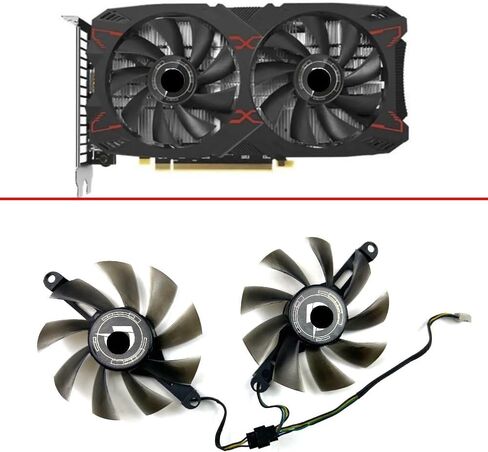 مروحة التبريد 85mm 4pin Rx5500 Xt GPU مروحة متوافقة مع RX 5500xt RX 580 8G 2048SP RX550 مروحة استبدال الرسومات in Kuwait