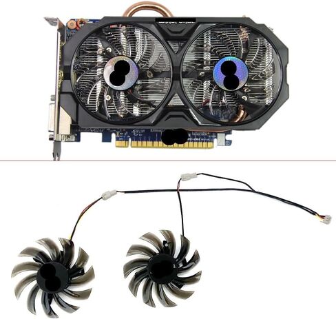 75 مم 3PIN T128010SL T128010SM PLD08010S12H DC12V Graphics مروحة متوافقة مع GTX670 GTX580 560TI GV-N560OC GPU مروحة in Saudi Arabia