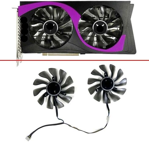 مروحة التبريد 85 مم 4Pin FDC10U12S9-C 12V RTX2060 GTX1660S مروحة رسومات متوافقة مع GTX1660 Super RTX2060 RX5500XT RX5600XT GPU مروحة in Kuwait