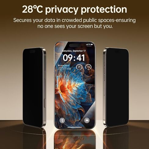 2 عبوة لجهاز iPhone 15 Plus/iPhone16 Plus واقي شاشة الخصوصية ، سهلة التثبيت ، مضاد للتجسس ، إزالة التلقائي ، حماية الصف العسكري ، خالية من الفقاعات ، تغطية كاملة ، ودية للحالة ، 9H+ زجاجي. in Saudi Arabia