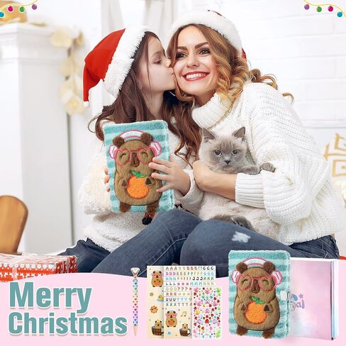 WERNNSAI Unicorn Diary with Lock, Gift for 6 7 8-12 Years Old, Plush Secret Diary Journal Kit for Travel Notebook Notepad Birthday Christmas Gift in Kuwait