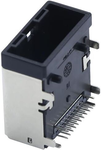 E-Type 19 Pin Female 90 Degree Board Mount Shockproof Connector Compatible with HDMI – 8K Ultra HD Anti-Vibration Automotive Connector, Durable PCB Mounting Interface in Saudi Arabia