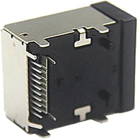 E-Type 19 Pin Female 90 Degree Board Mount Shockproof Connector Compatible with HDMI – 8K Ultra HD Anti-Vibration Automotive Connector, Durable PCB Mounting Interface in Saudi Arabia