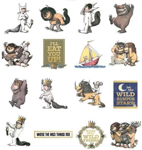 Paper House Productions Where the Wild Things Are 24-Piece Scrapbook Die-Cut Foil Accent Sticker Pack in Saudi Arabia