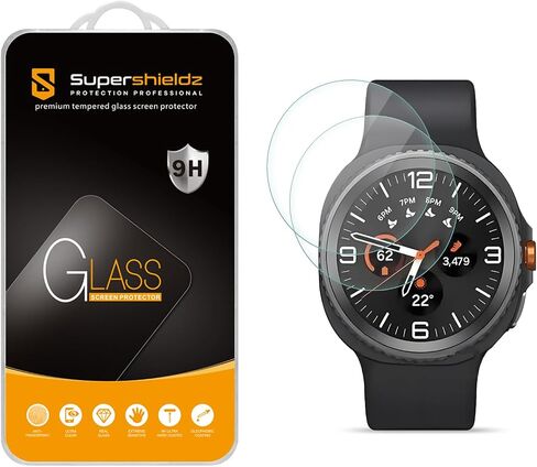 SuperShieldz (حزمة 2) مصممة لـ Samsung Galaxy Watch 8 Classic (46 مم) واقي شاشة زجاجي مقسى ، مضاد للخدش ، خالية من الفقاعة in Saudi Arabia