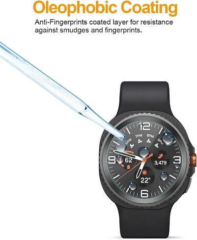 SuperShieldz (حزمة 2) مصممة لـ Samsung Galaxy Watch 8 Classic (46 مم) واقي شاشة زجاجي مقسى ، مضاد للخدش ، خالية من الفقاعة in Saudi Arabia