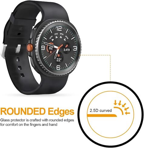 SuperShieldz (حزمة 2) مصممة لـ Samsung Galaxy Watch 8 Classic (46 مم) واقي شاشة زجاجي مقسى ، مضاد للخدش ، خالية من الفقاعة in Saudi Arabia