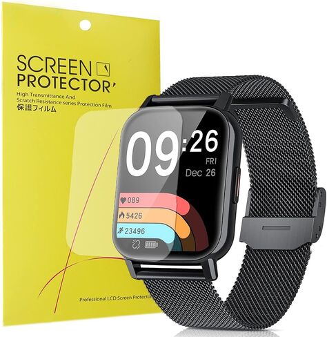 متوافق مع واقي شاشة الساعات الذكي Obkbo ، Lamshaw [6 Pack] تغطية كاملة TPU Clear Film متوافقة مع Obkbo Smart Watch ، 1.69 "HD LCD Smart Watch (6 حزمة) in Saudi Arabia