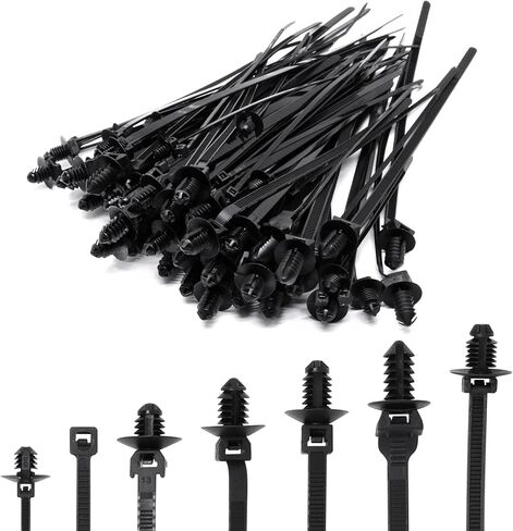 100pcs mount mount cable zip tie reforment ، 7 شهيرة ذات حجم شعبي نايلون قفل الأشرطة ذات الرمز البريدي النايلون الثقيلة للإلكترونية الداخلية والخارجية والسيارات والبناء in Kuwait