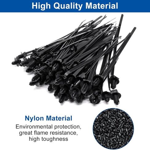 100pcs mount mount cable zip tie reforment ، 7 شهيرة ذات حجم شعبي نايلون قفل الأشرطة ذات الرمز البريدي النايلون الثقيلة للإلكترونية الداخلية والخارجية والسيارات والبناء in Kuwait