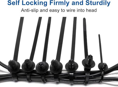 100pcs mount mount cable zip tie reforment ، 7 شهيرة ذات حجم شعبي نايلون قفل الأشرطة ذات الرمز البريدي النايلون الثقيلة للإلكترونية الداخلية والخارجية والسيارات والبناء in Kuwait