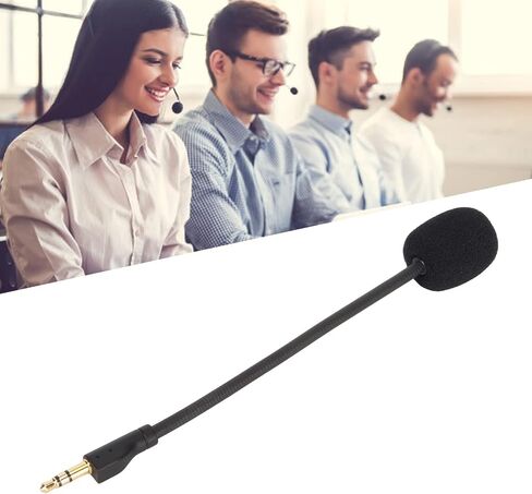 Gonetre Mic Replacement 3.5mm Rotatable Gold Plated Plug Flexible Detachable Game Microphone Compatible with G PRO G PRO X Gaming Headset ABS Sponge Omnidirectional in Saudi Arabia