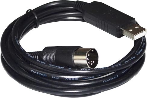 FT232RL USB إلى DIN 5PIN محول الذكور RS232 كابل الاتصال التسلسلي لـ HZF/PTF/DTF/HZT/PTT/DTT Scale to PC (5M) in Saudi Arabia