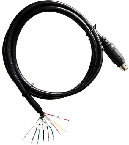 Mini DIN MD4 MD5 MD6 4PIN 5PIN 6PIN MD8 8PIN PS/2 MALE MALER CONNECTOR ADAPTER RS232 RS485 RS422 PLC Programming Cable (3METRES ، MD8 MALE) in Kuwait