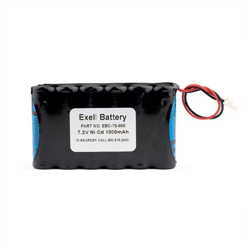Exell Battery 7.2V 1000mAh NiCD Back-Up Battery for Security Alarm Systems Walynx-RCHBSC, RCHB-SC,C8-B33, MS104, EBC-70, EBC-70-800 in Saudi Arabia