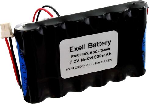 بطارية exell 7.2v 1000mAh استبدال البطارية الاحتياطية NICD متوافقة مع أنظمة إنذار الأمان Honeywell K10145x10 ، Lynx Lynxrchkit-Sclynxrchkithc ، 55026089 ، 781410403291 ، NIC1247 Walynx-Rchb-Sc in Saudi Arabia